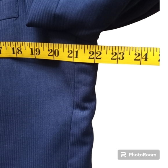 Stacy Adams Gold Label Size 44L Dark Blue Blazer Suit Jacket Coat - Picture 11 of 15